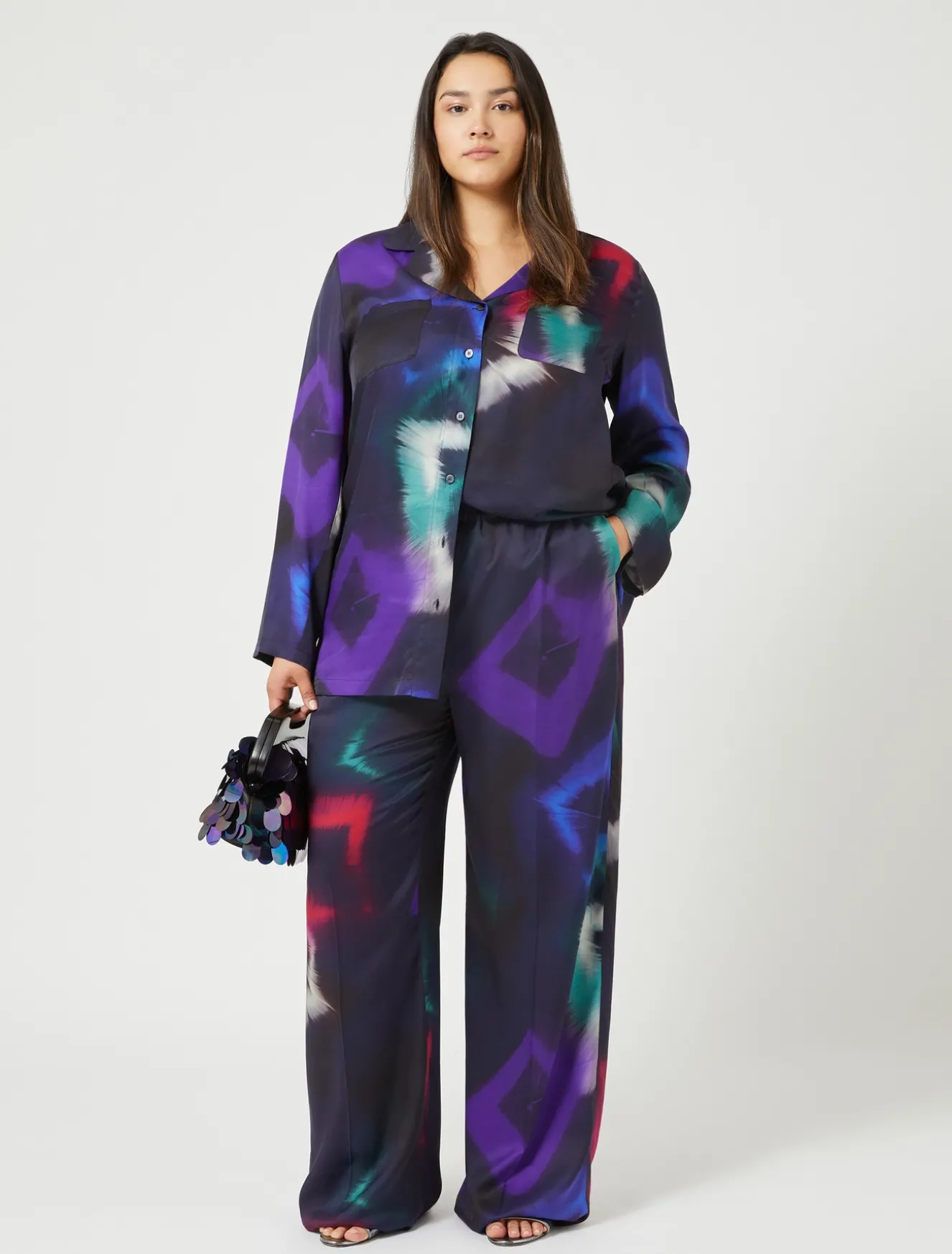 Pantaloni in twill stampato