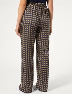 Pantaloni in twill stampato