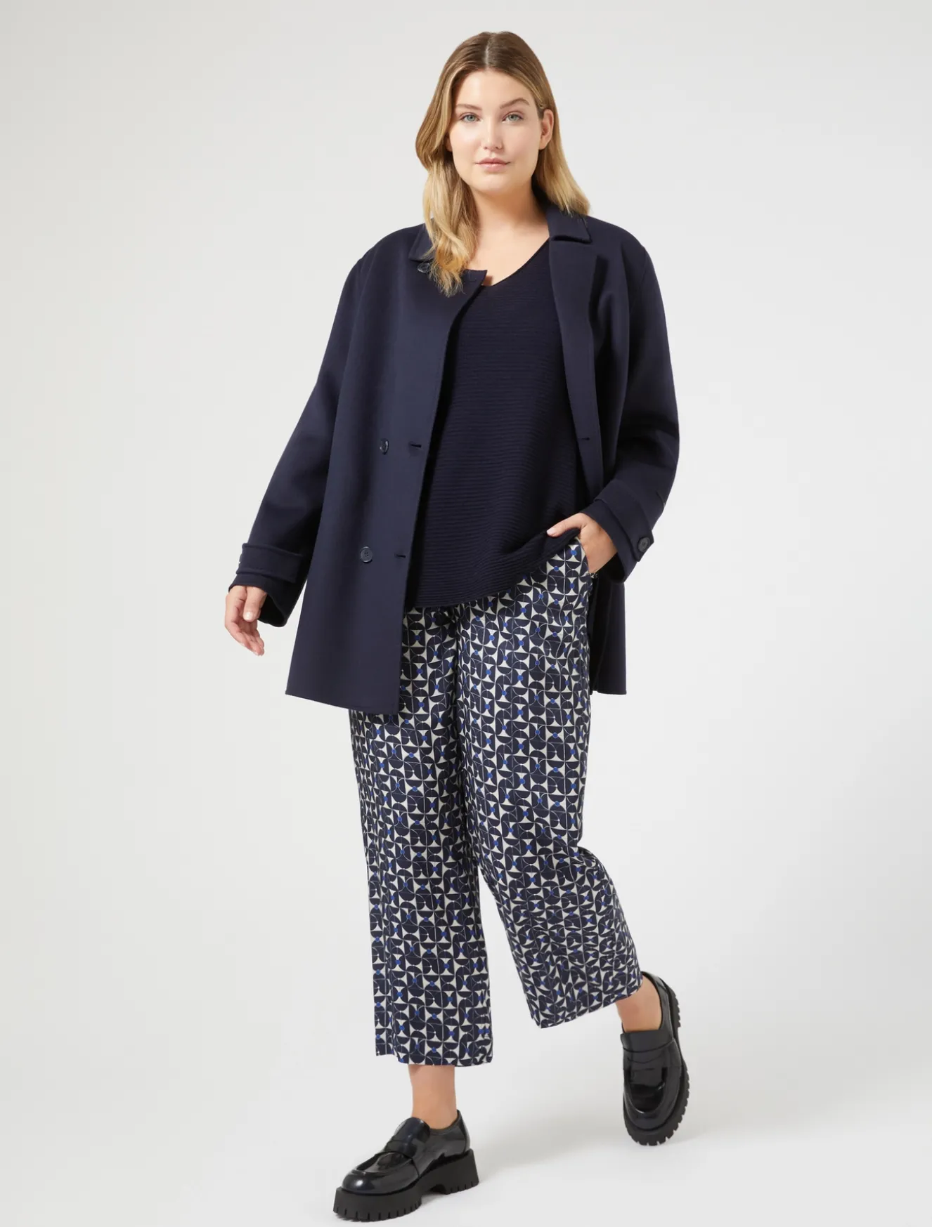 Pantaloni in twill stampato