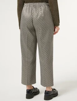 Pantaloni jacquard lurex