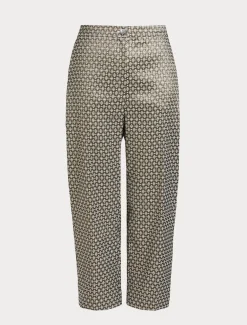 Pantaloni jacquard lurex