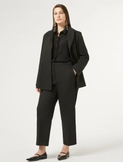 Pantaloni jacquard lurex