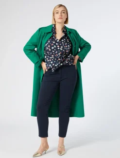 Pantaloni Perfect fit in bull di cotone