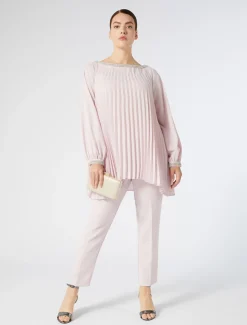 Pantaloni slim in cady triacetato