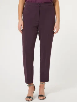Pantaloni slim in cady triacetato