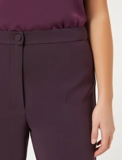 Pantaloni slim in cady triacetato