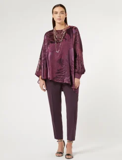 Pantaloni slim in cady triacetato