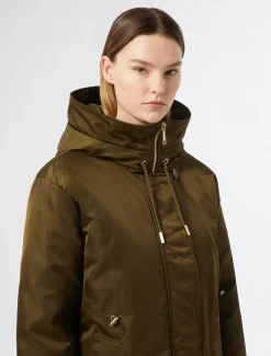 Parka lungo imbottito in twill