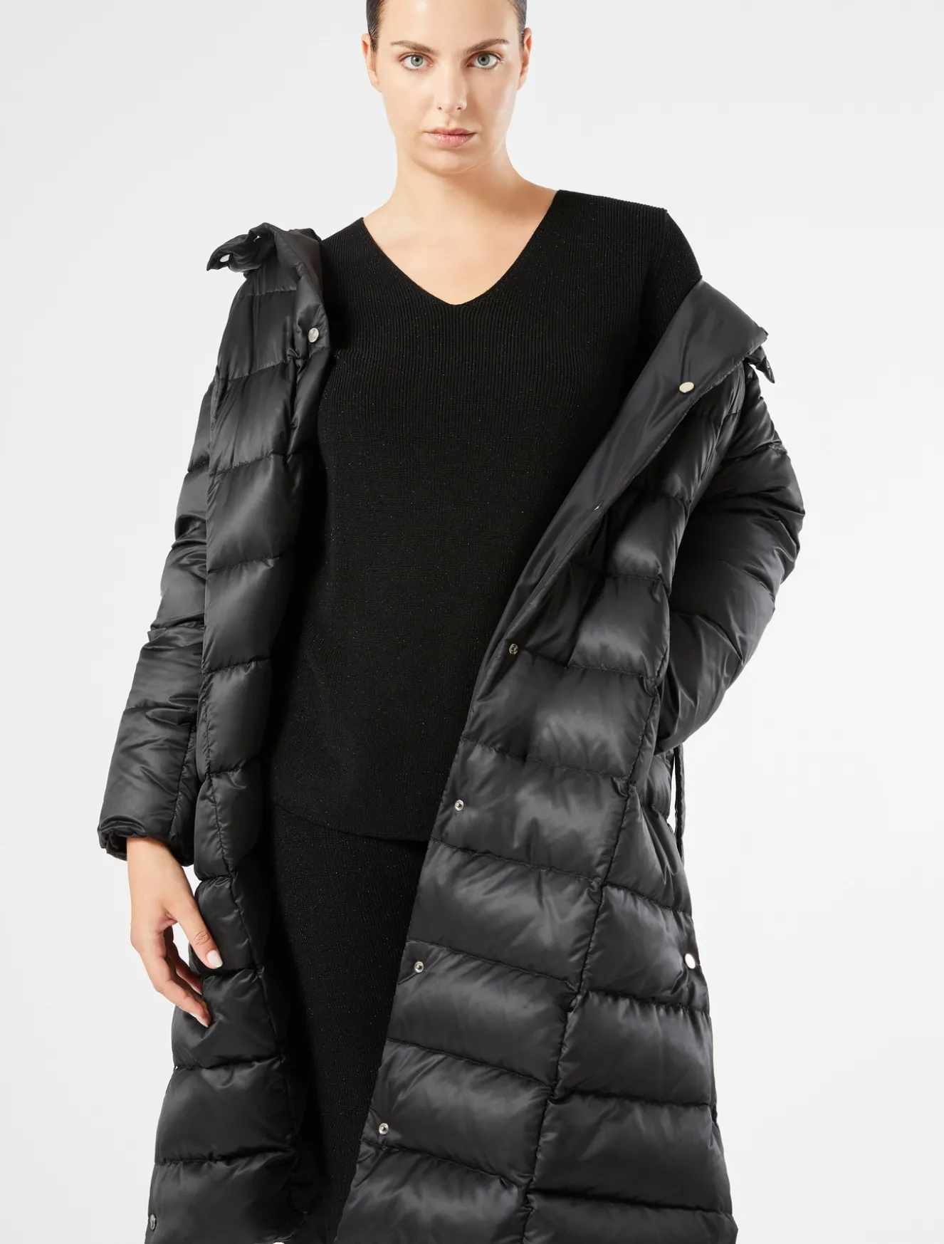 Piumino reversibile in raso antigoccia