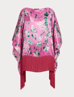 Poncho in raso di seta