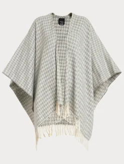 Poncho in tessuto tinto filo