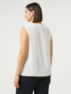 Top in crêpe de Chine di misto seta