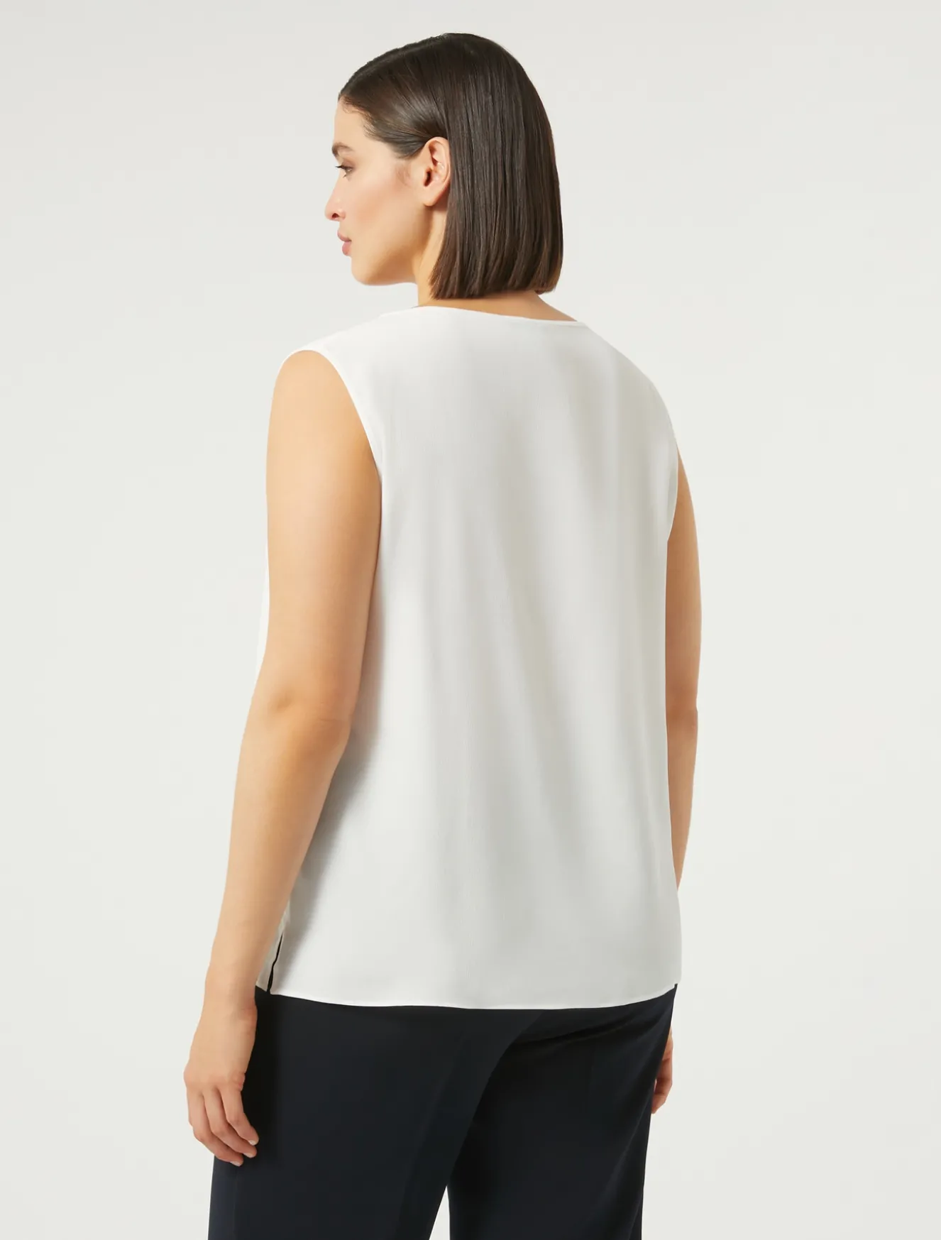 Top in crêpe de Chine di misto seta