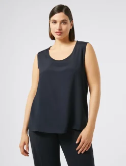 Top in crêpe de Chine di misto seta