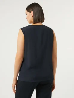 Top in crêpe de Chine di misto seta