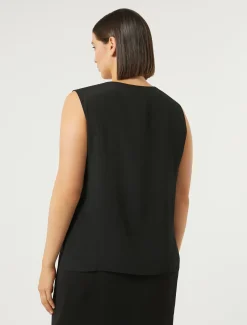 Top in crêpe de Chine di misto seta