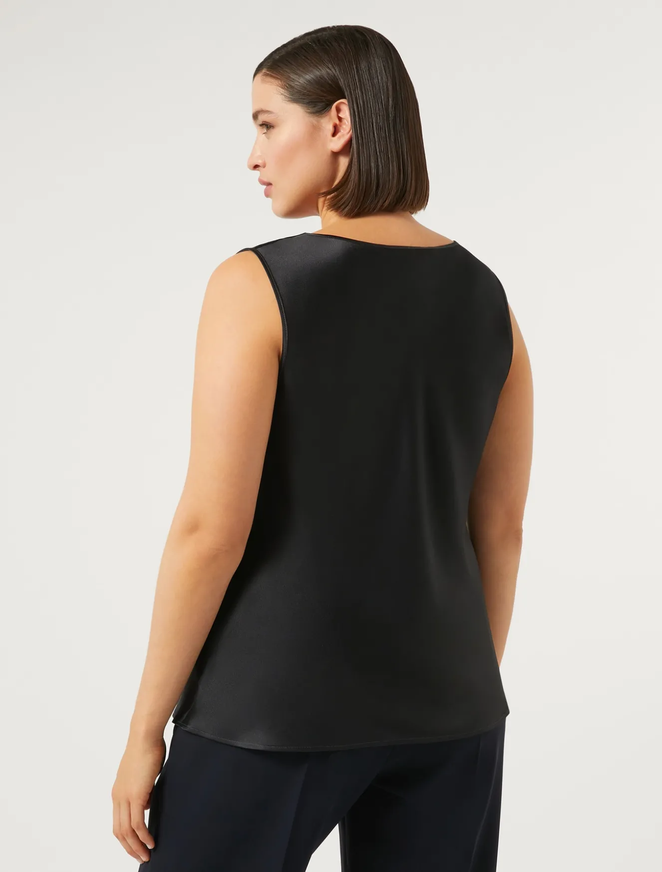 Top in crêpe envers satin