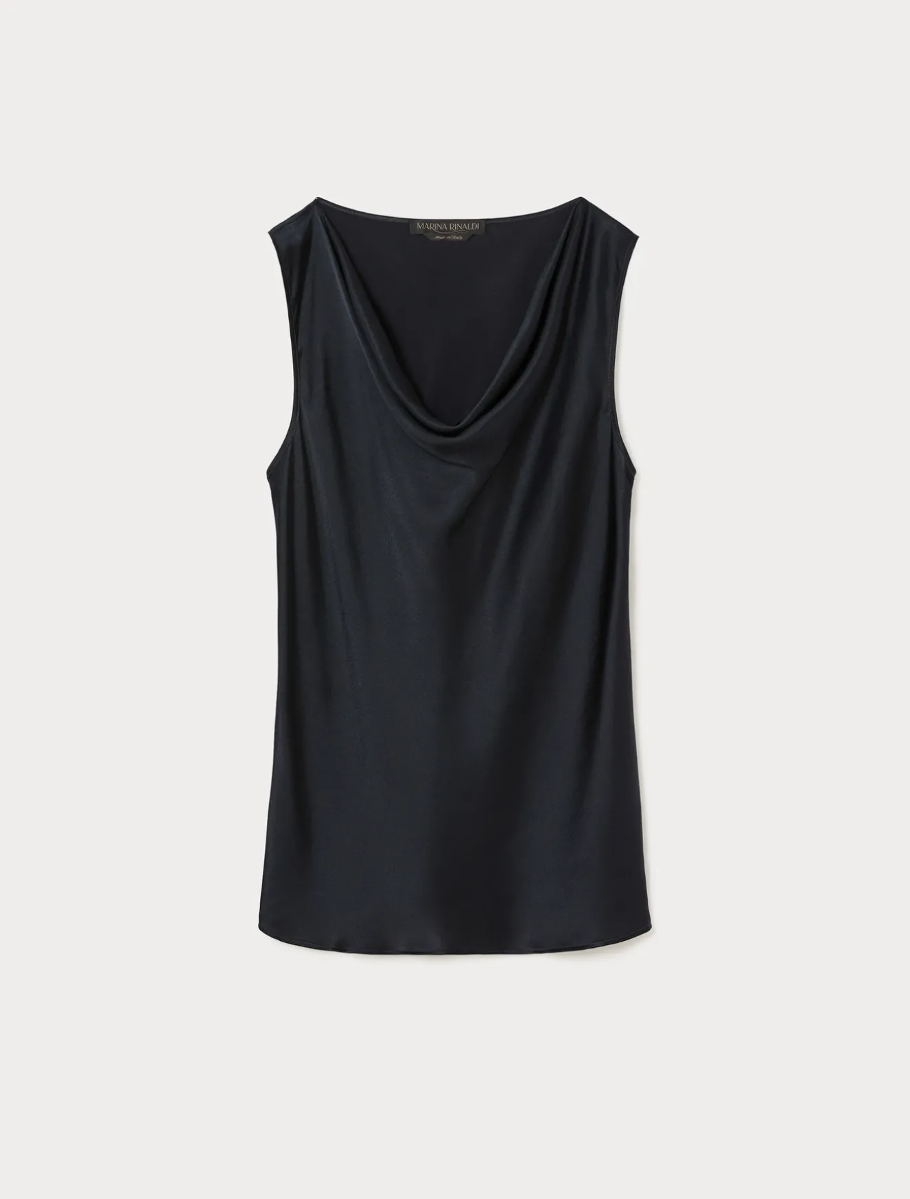 Top in crêpe envers satin