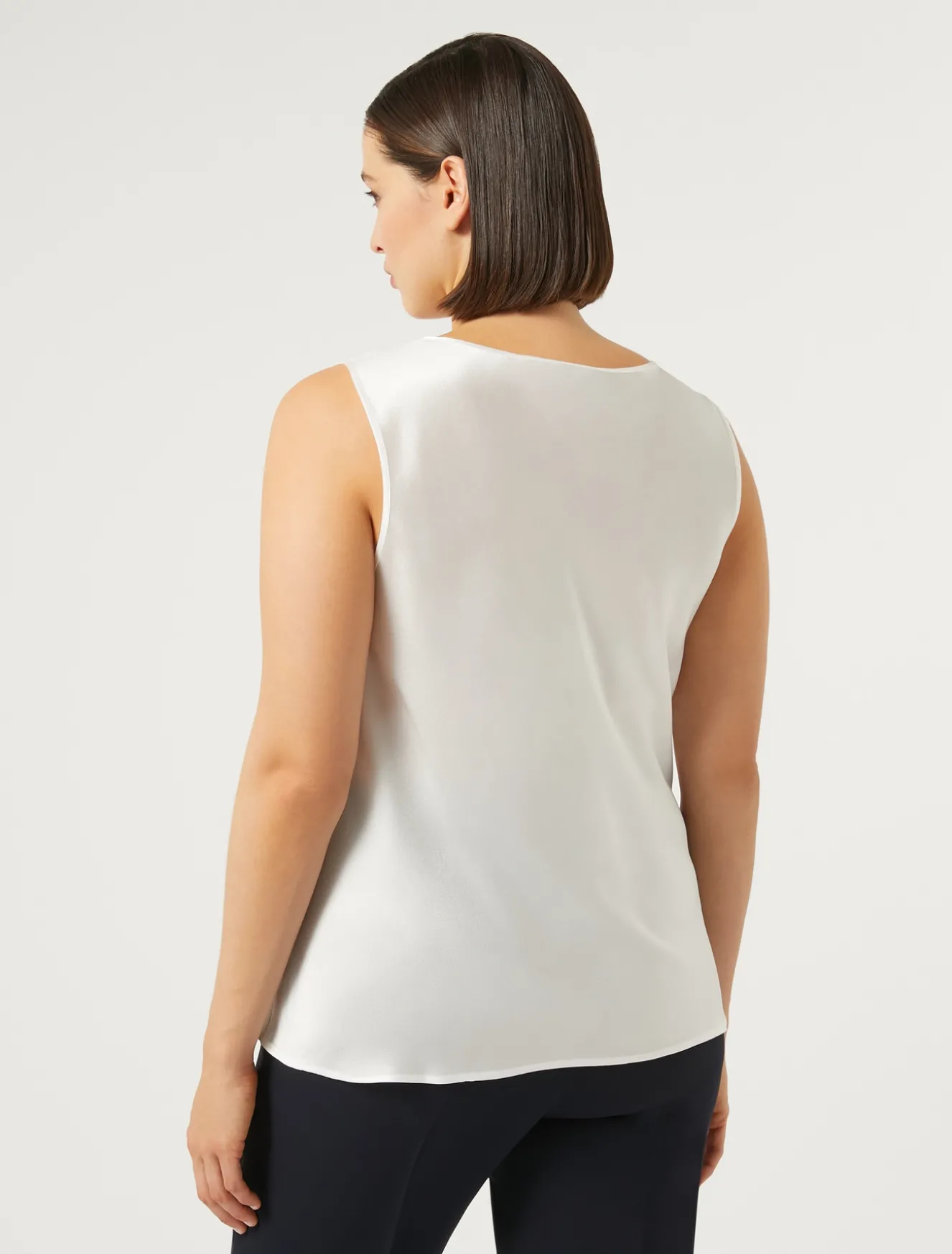 Top in crêpe envers satin