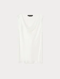 Top in crêpe envers satin