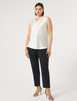 Top in crêpe envers satin