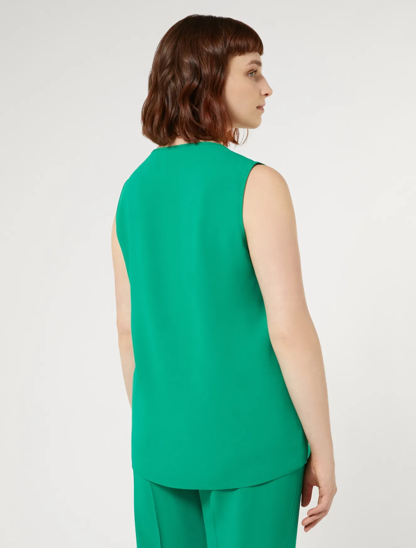 Top in crêpe envers satin