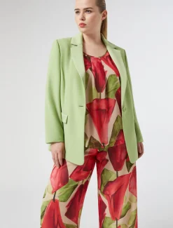 Top in georgette stampata