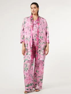 Top in satin con drappeggio