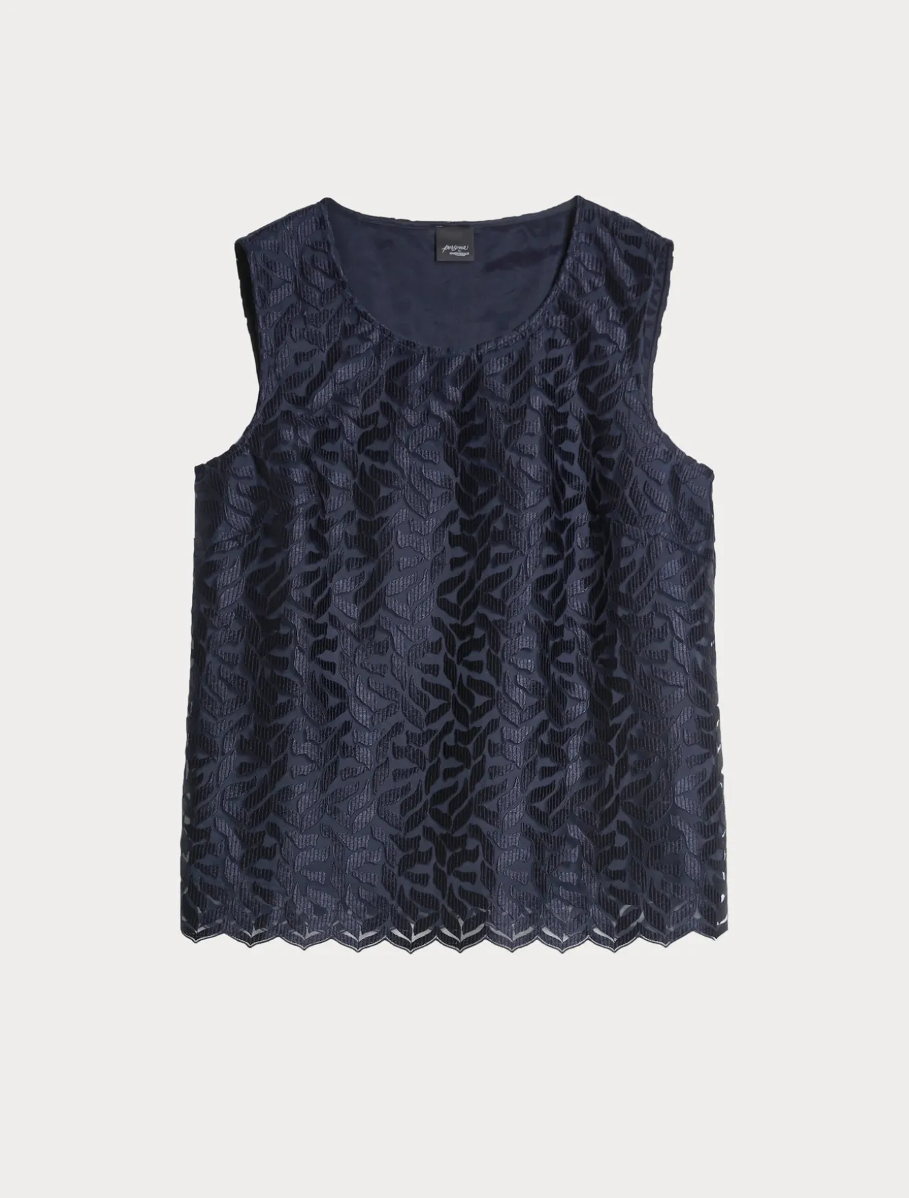 Top in tulle ricamato