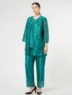 Top in tulle ricamato