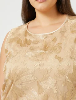 Top in tulle ricamato