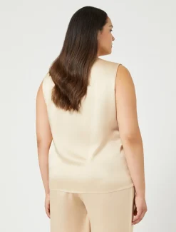 Top in tulle ricamato