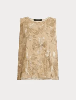 Top in tulle ricamato