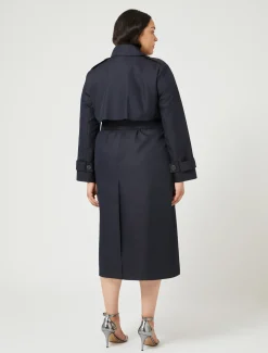 Trench impermeabile in misto cotone