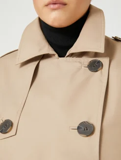 Trench impermeabile in misto cotone