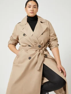 Trench impermeabile in misto cotone