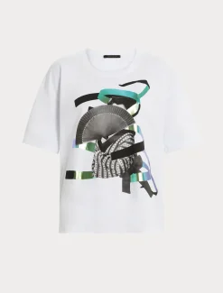 T-shirt in jersey con stampa