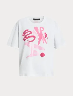 T-shirt in jersey con stampa