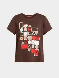 T-shirt in jersey con stampa