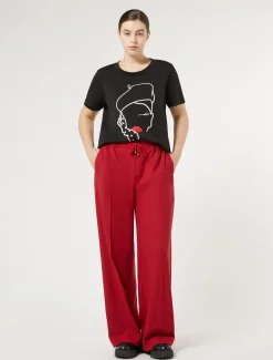 T-shirt in jersey con stampa