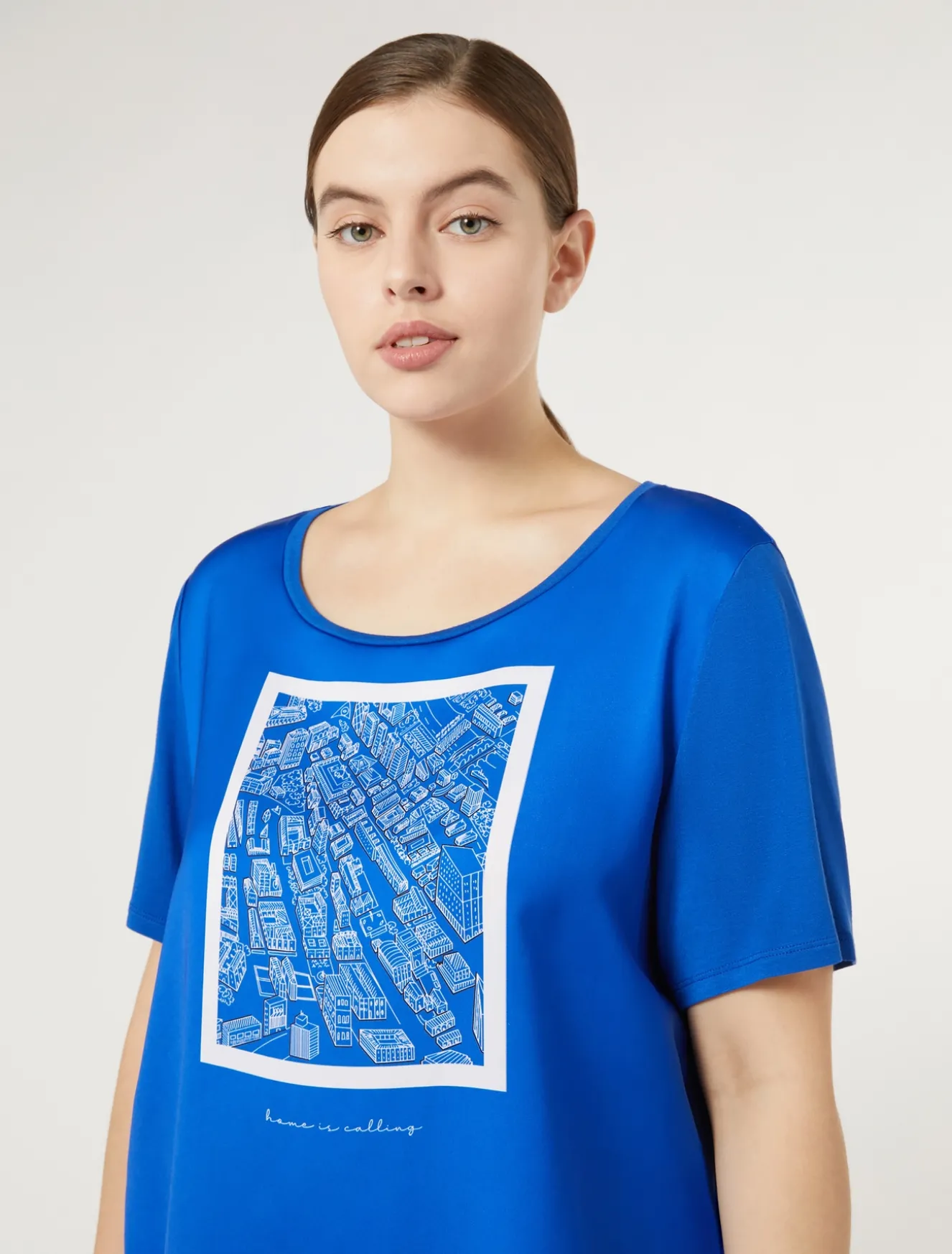 T-shirt in jersey con stampa