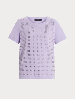 T-shirt in jersey con strass