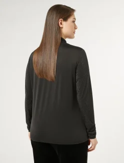 T-shirt in jersey con strass