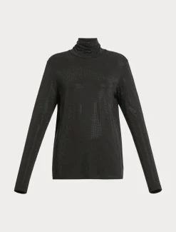 T-shirt in jersey con strass