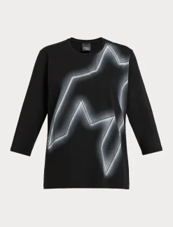 T-shirt in jersey di cotone stretch