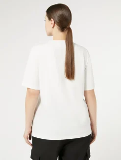 T-shirt in jersey di cotone stretch