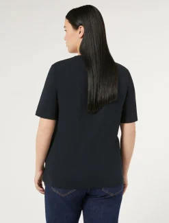 T-shirt in jersey di cotone stretch