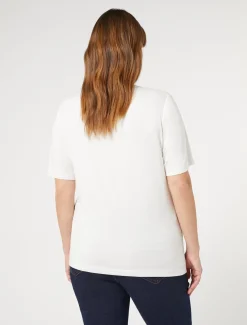 T-shirt in jersey di viscosa stretch