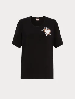 T-shirt in jersey di viscosa stretch