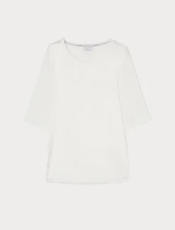 T-shirt in jersey e raso